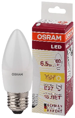 Лампа светодиодная LED 6,5Вт Е27 STAR ClassicB (замена 60Вт),теплый белый свет, матовая колба Osram LEDVANCE 4058075134232