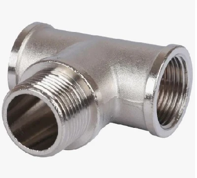 Тройник ВНВ 1/2'х1/2'х1/2' переходной, никелированный Aquadeel BFN-011-401