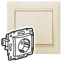 VALENA Розетка в рамку с заземлением слоновая кость Legrand 695612