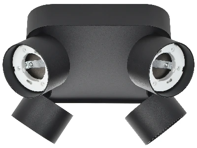 Светильник 4044 накладной потолочный под лампу 4хGX53 черный IEK LT-UPB0-4044-GX53-1-K02