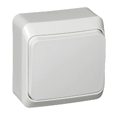 ЭТЮД Переключатель одноклавишный наружный белый сх.6 Systeme Electric BA10-004B