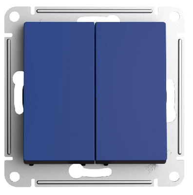 ATLASDESIGN 2-клавишный переключатель, перекрестный, 2 x сх. 7, 10АХ, механизм, АКВАМАРИН Systeme Electric ATN001173