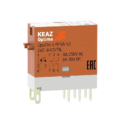 Реле промежуточное OptiRel G RP46-52-24D-8-CO/TIL КЭАЗ 281055