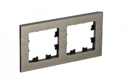 Рамка двухпостовая ATLASDESIGN NATURE, МЕТАЛЛ ЛАТУНЬ Systeme Electric ATN312202
