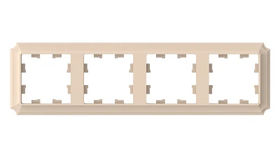 ATLASDESIGN ANTIQUE 4-постовая рамка, универсальная, ПЕСОЧНЫЙ Systeme Electric ATN101204