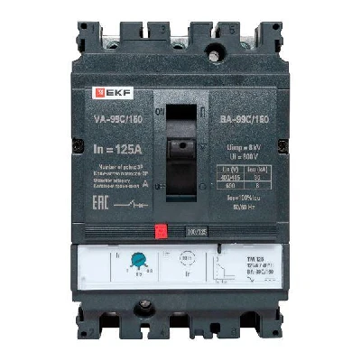 Выключатель автоматический ВА-125А 36кА ВА-99С/160 3 полюса EKF mccb99C-160-125