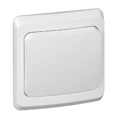 ЭТЮД Выключатель одноклавишный скрытый белый сх.1 Systeme Electric BC10-001B