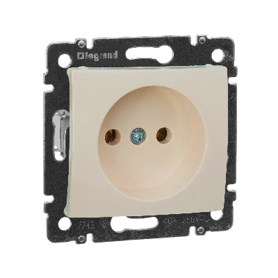 VALENA Розетка без заземления без шторок в рамку слоновая кость Legrand 774316