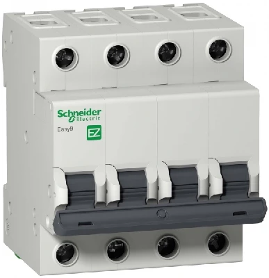 Выключатель автоматический четырехполюсный 10А C Easy9 4.5кА Schneider Electric EZ9F34410