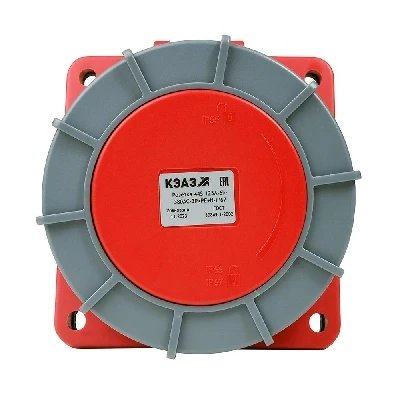 Розетка фланцевая наклонная 445-125А-6h-380AC-3P+PE+N-IP67