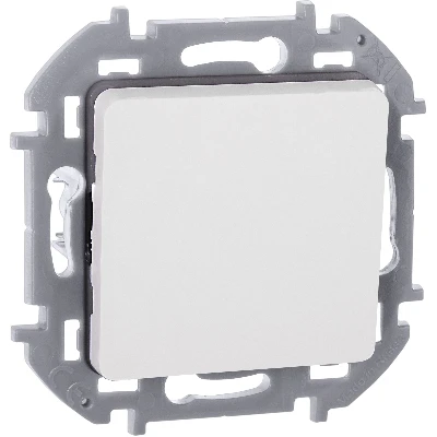 Переключатель без фиксации (кнопка) с Н.О./Н.З. контактом INSPIRIA 6 A 250 В~ белый Legrand 673690