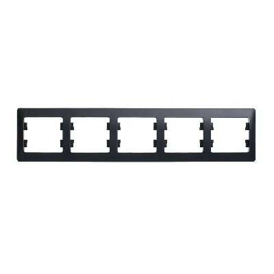 GLOSSA Рамка 5 постов горизонтальная антрацит Systeme Electric GSL000705