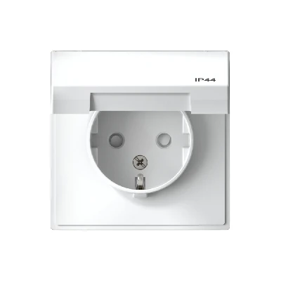 ARTGALLERY розетка с заземл. со шт. с крышк, 16А, IP44, механизм, белый Systeme Electric GAL440146
