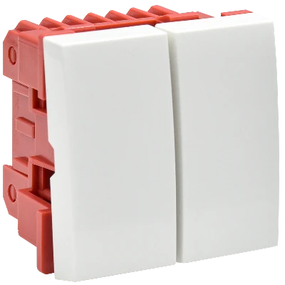 Выключатель двухклавишный на 2 модуля ВК1-22-00-П IEK CKK-40D-VD2-K01