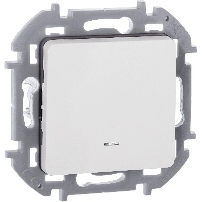 Переключатель одноклавишный с подсветкой/индикацией INSPIRIA 10 AX 250 В~ белый Legrand 673660