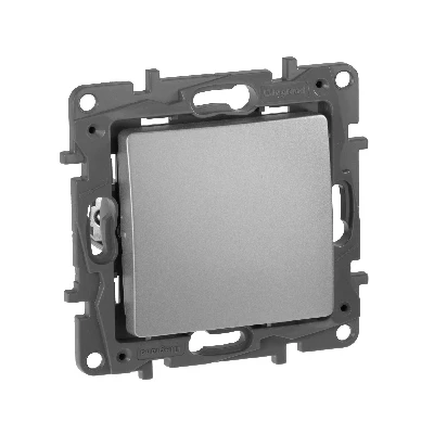 Выключатель одноклавишный, автоматические клеммы 10 AX 250В, алюминий Legrand 672401