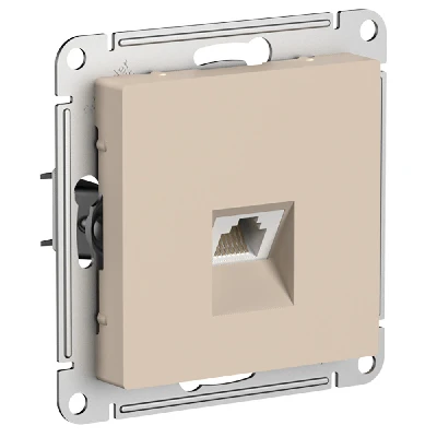 ATLASDESIGN РОЗЕТКА компьютерная RJ45, кат. 5Е, механизм, ПЕСОЧНЫЙ Systeme Electric ATN001283
