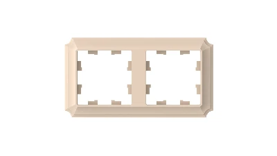 ATLASDESIGN ANTIQUE 2-постовая рамка, универсальная, ПЕСОЧНЫЙ Systeme Electric ATN101202