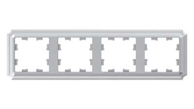 ATLASDESIGN ANTIQUE 4-постовая рамка, универсальная, АЛЮМИНИЙ Systeme Electric ATN100304