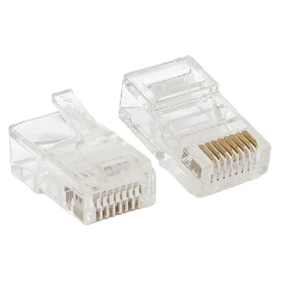 Коннектор RJ-45 TERACOM неэкранированный 8P8C Cat.5E универсальный (упак.50шт) EKF TRC-PLUG-5EUTP-50