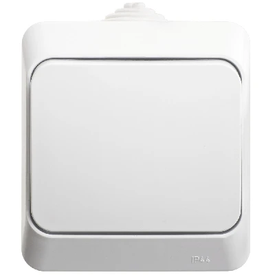 ЭТЮД Переключатель одноклавишный наружный IP44 белый схема 6 Systeme Electric BA10-046B