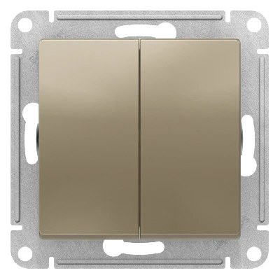 ATLASDESIGN 2-клавишный переключатель, перекрестный, 2 x сх. 7, 10АХ, механизм, ШАМПАНЬ Systeme Electric ATN000573