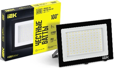 Прожектор светодиодный СДО 06-100 IP65 4000К черный IEK LPDO601-100-40-K02