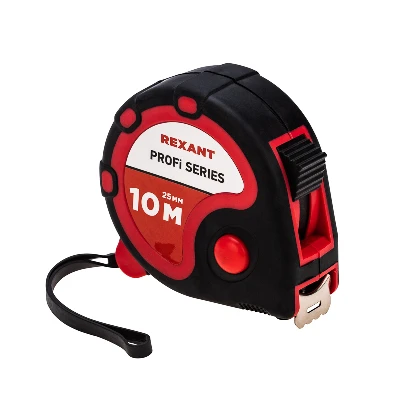 Рулетка измерительная прорезиненный корпус , 10 м х 25 мм REXANT 12-9007