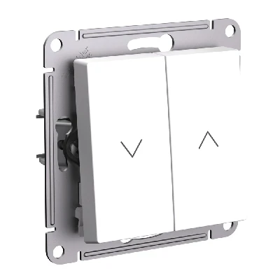 ATLASDESIGN 2-клавишный ВЫКЛЮЧАТЕЛЬ ЖАЛЮЗИ, 10А, мех., БЕЛЫЙ Systeme Electric ATN000119