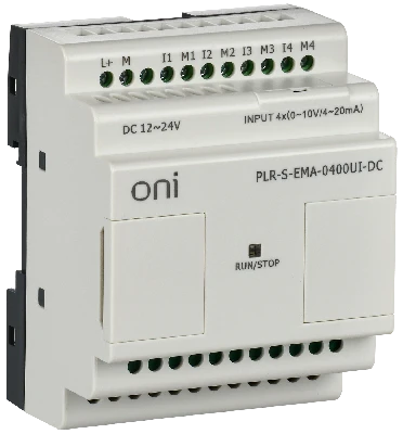 Логическое реле PLR-S . Модуль расширения 4 каналами аналового входа (0-10В/0..20мА). Напряжение питания 12-24 В DC ONI PLR-S-EMA-0400UI-DC
