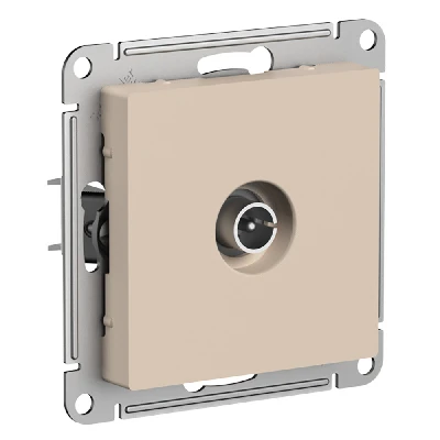 ATLASDESIGN TV РОЗЕТКА оконечная 1DB, механизм, ПЕСОЧНЫЙ Systeme Electric ATN001291