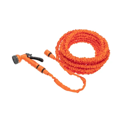 Набор поливочный, растягивающийся шланг 20 м, пистолет 7 режимов, соединитель Четыре сезона REXANT 62-0258