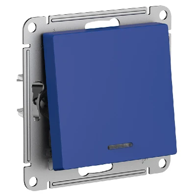 ATLASDESIGN выключатель одноклавишный с подсветкой, сх.1а, 10АХ, механизм, АКВАМАРИН Systeme Electric ATN001113