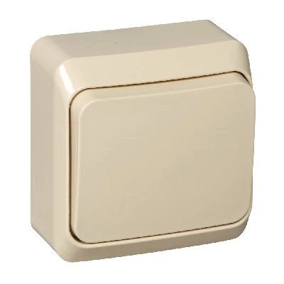 ЭТЮД Переключатель одноклавишный наружный бежевый сх.6 Systeme Electric BA10-004K