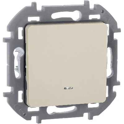 Переключатель одноклавишный с подсветкой/индикацией INSPIRIA 10 AX 250 В~ слоновая кость Legrand 673661
