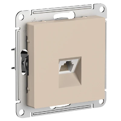 ATLASDESIGN РОЗЕТКА компьютерная RJ45, кат. 6A, механизм, ПЕСОЧНЫЙ Systeme Electric ATN001286