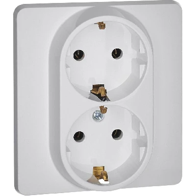 Розетка 2 x 2К+З немецкий стандарт 16 А 250 В~ INSPIRIA белый Legrand 673750