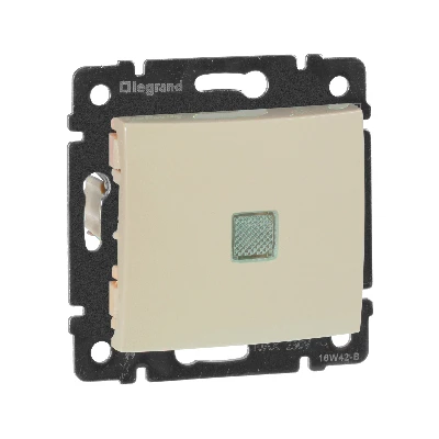 VALENA Переключатель одноклавишный с подсветкой в рамку слоновая кость Legrand 774326