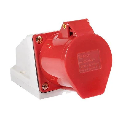 Розетка кабельная 32А 3Р+РЕ+N IP44 на поверхность 380В EKF ps-125-32-380