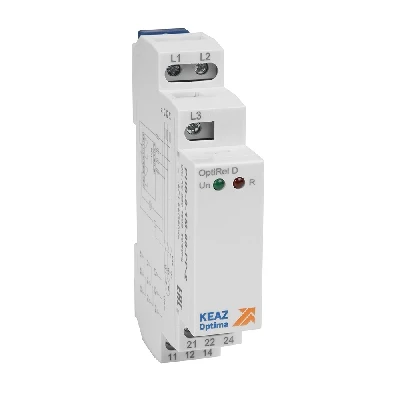 Реле контроля фаз OptiRel D PHS-3-1M-03-PP-2 чередования обрыва фаз трехфазный 2СО КЭАЗ 331997