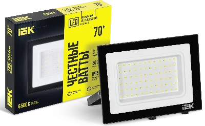 Прожектор СДО 06-70 светодиодный черный IP65 6500K IEK LPDO601-70-65-K02