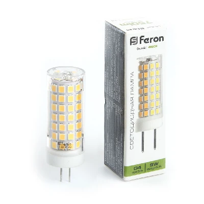 Лампа светодиодная LED 9вт 230в G4 белый капсульная FERON LB-434 38144