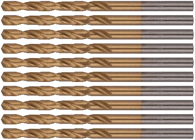 Сверла HSS по металлу, титановое покрытие 4.0 мм (10 шт) FIT 34140