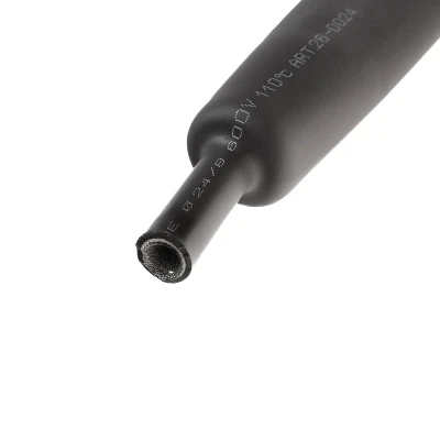 Трубка термоусаживаемая СТТК (3:1) двустенная     клеевая 24,0/8,0мм, черная, упаковка 5 шт. по 1м REXANT 26-0024