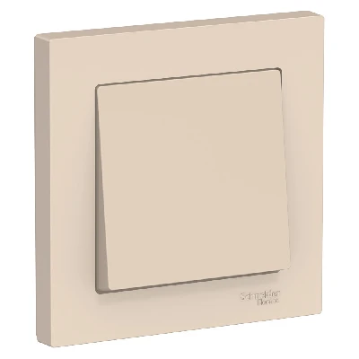 Выключатель одноклавишный ATLASDESIGN схема 1 10АХ в сборе бежевый Systeme Electric ATN000212
