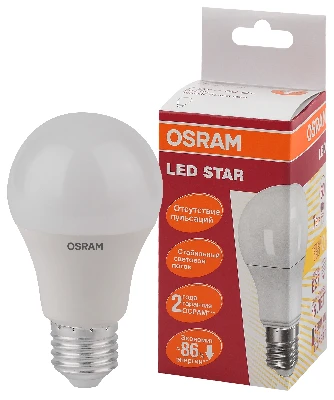 Лампа светодиодная LED 7Вт Е27 STAR ClassicA (замена 60Вт),теплый белый свет, матовая колба Osram LEDVANCE 4058075096387