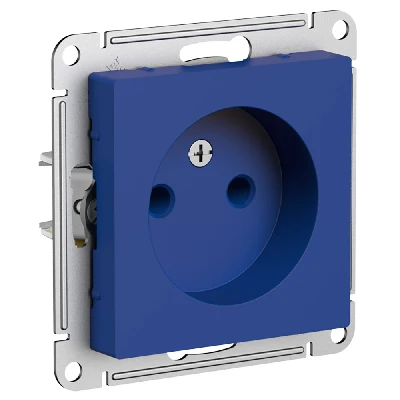 ATLASDESIGN РОЗЕТКА без заземления без шторок, 16А, механизм, АКВАМАРИН Systeme Electric ATN001141