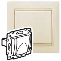 VALENA Розетка с заземлением с крышкой 2К+З в рамку слоновая кость Legrand 695614