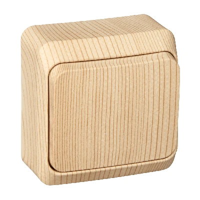 ЭТЮД Выключатель одноклавишный наружный сосна сх.1 Systeme Electric BA10-001D