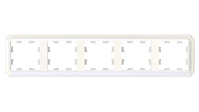 ATLASDESIGN ANTIQUE 5-постовая рамка, универсальная, ЖЕМЧУГ Systeme Electric ATN100405